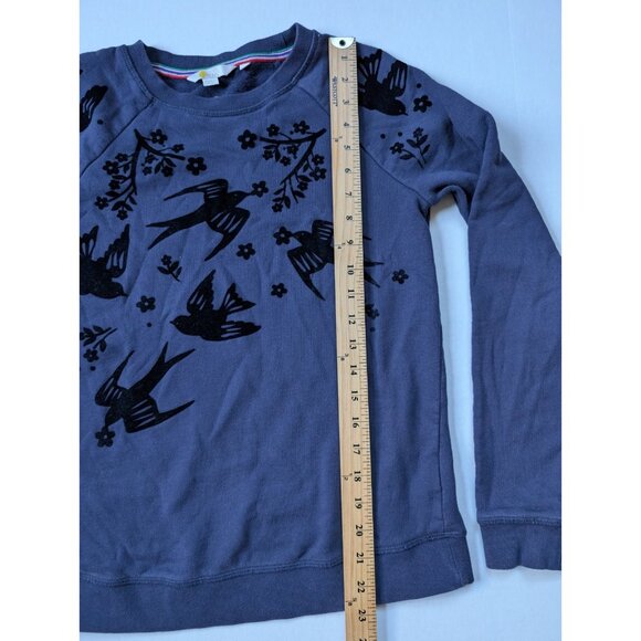 Boden Swallow Sweatshirt Womens XS Navy Blue Magical Birds Placement Sweater - Picture 5 of 7